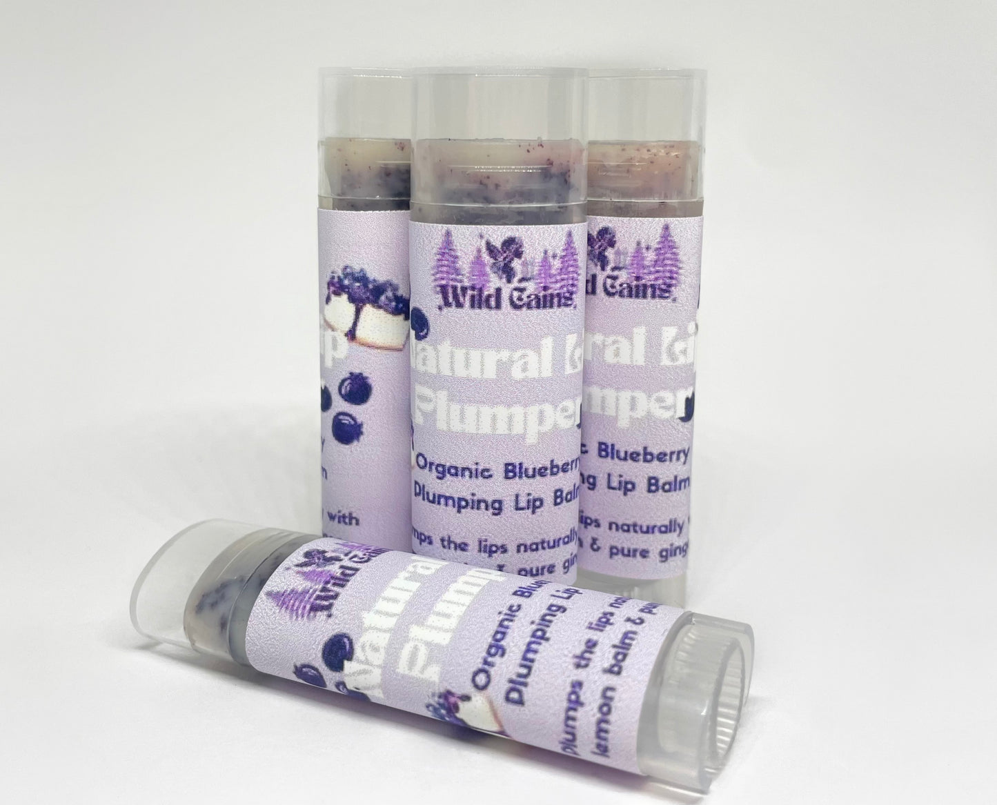 Natural Plumping Lip Balm - Organic Blueberry